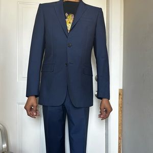 Size 36 (46R) Navy Burberry Suit 2pc